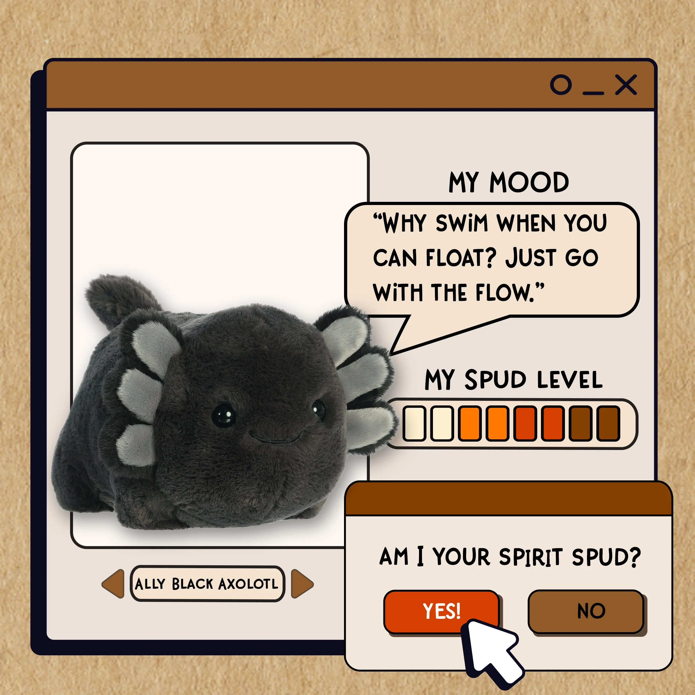 Aurora® - Spudsters™ - 10" Ally Black Axolotl™ - Image 2