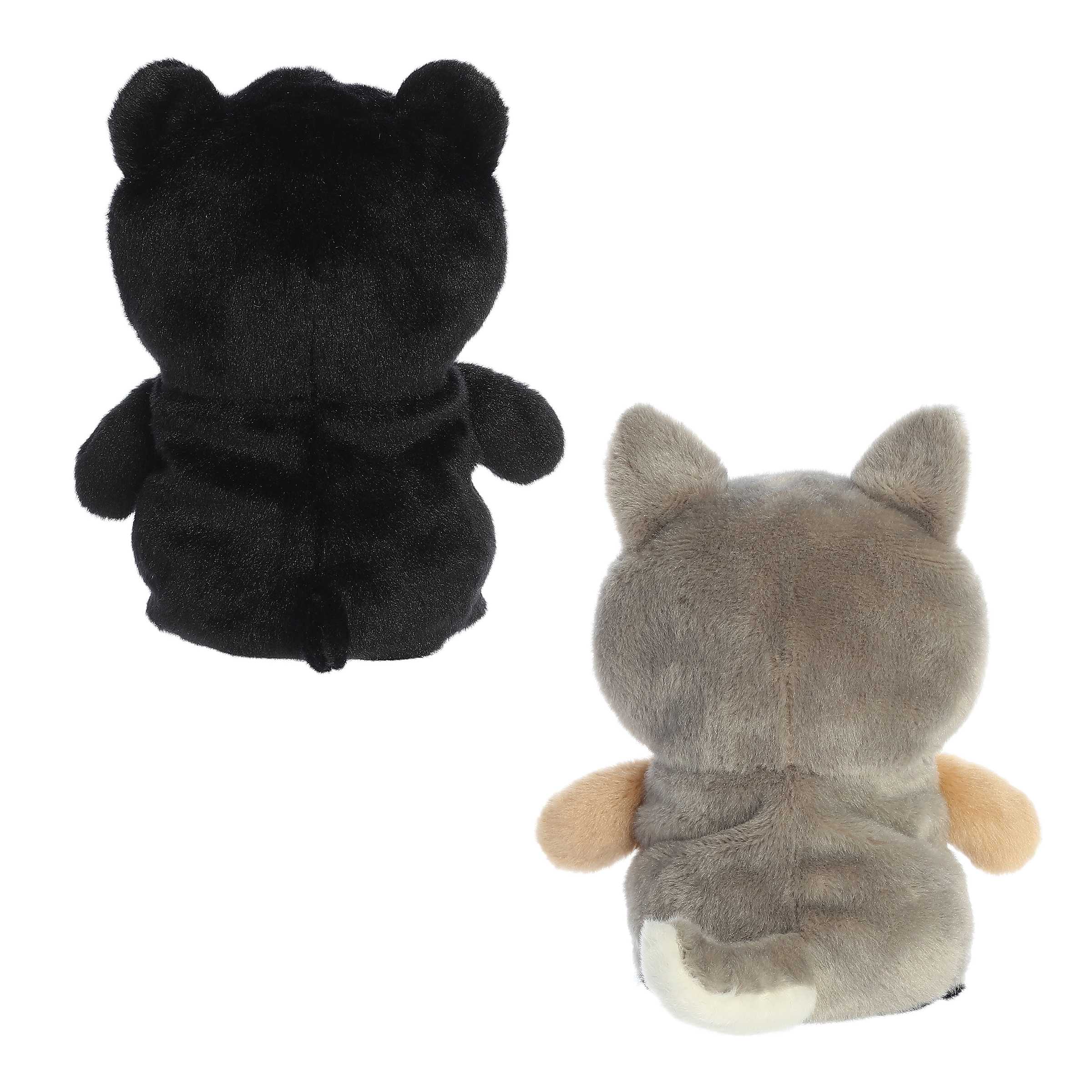 Aurora® - Eco Nation™ - Reversible Eco Pairs - 6.5" Black Bear and Wolf - Image 4