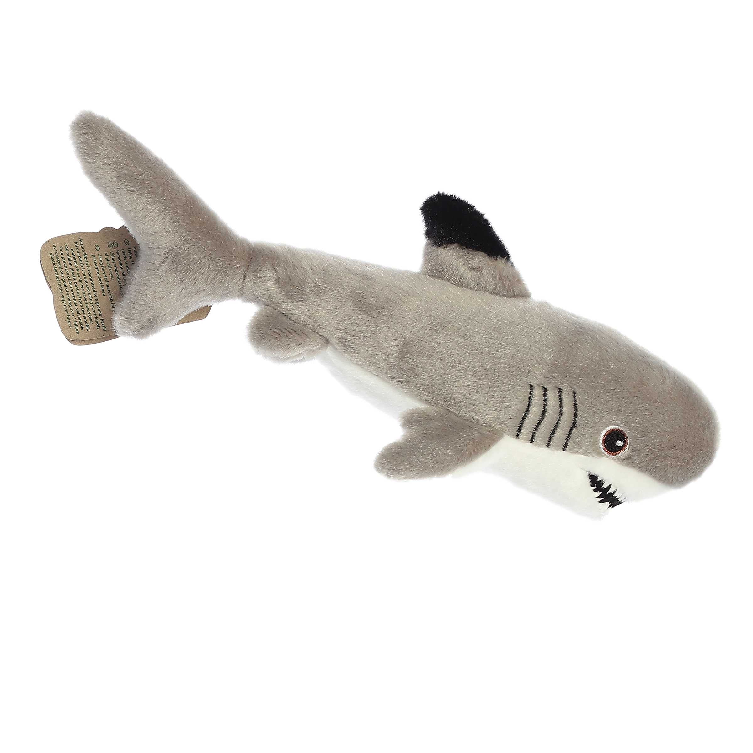 Aurora® - Eco Nation™ - Eco Softies™ - 8" Black Tipped Shark - Image 4
