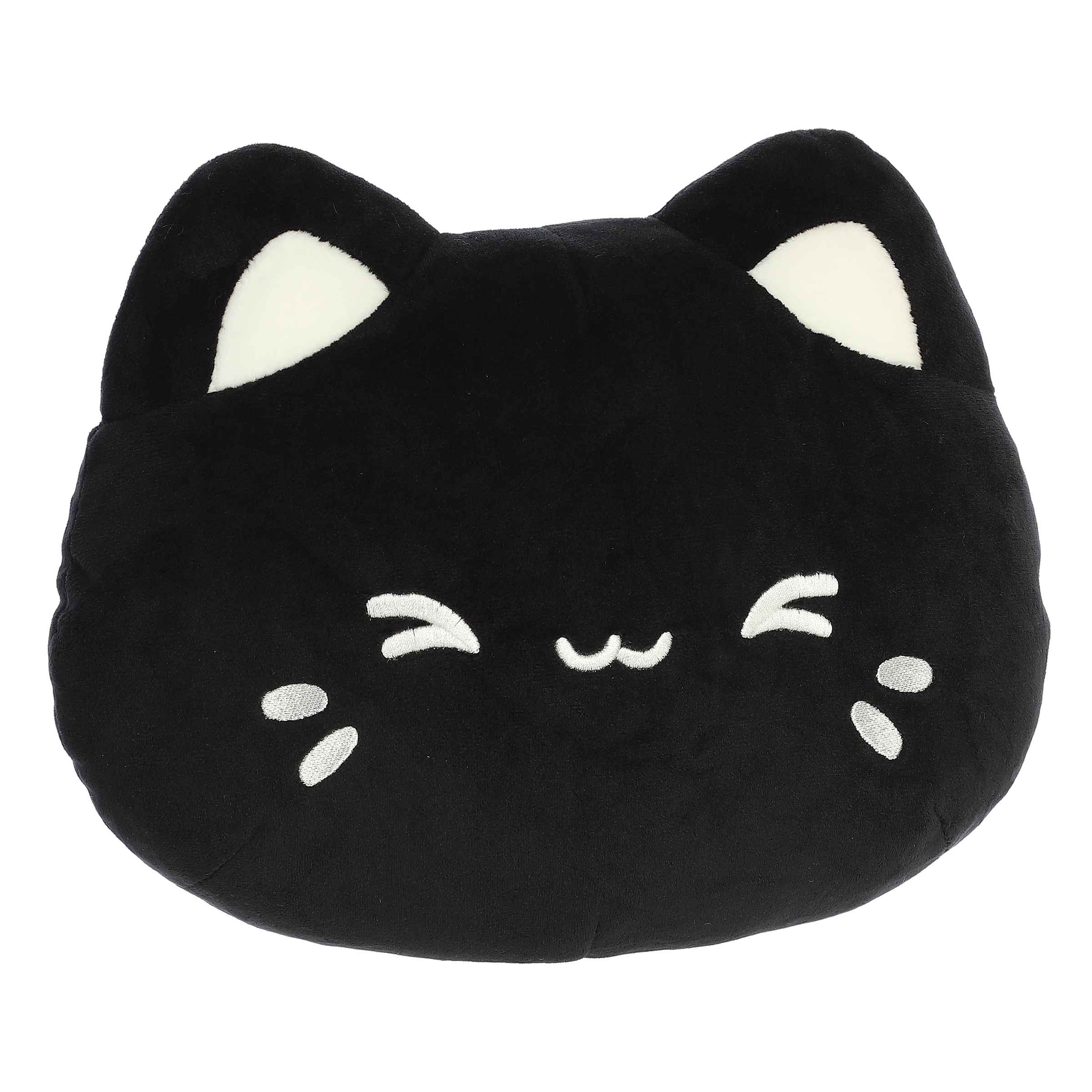 Aurora® - Tasty Peach® - Meowchi Face Plush - 10" Black Sesame - Image 2